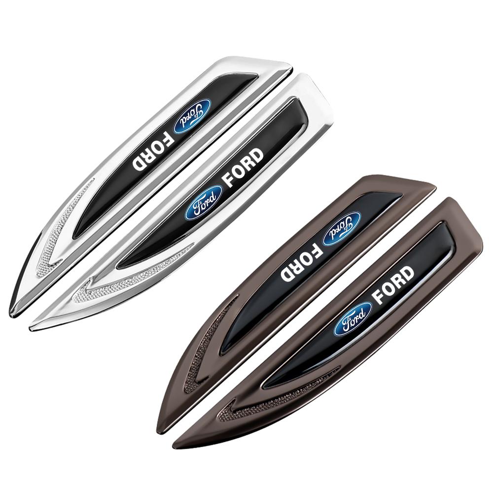 3D Metal Epoxy Car Body Side Fender Knife Badge Stickers Center Cover For Ford 2 3 Mustang Shelby Fiesta Mondeo Transit Escape