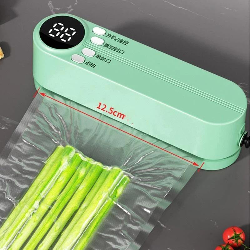 Fully Automatic Rechargeable Mini Wireless Food Vacuum Sealer Portable Sealer for Home Kitchen Sous Vide Food Prep Use