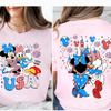 Minnie Duck July 4th Theme Tshirt Disney Castle Independence Day Happy Tshirt Disneyland Family Travel