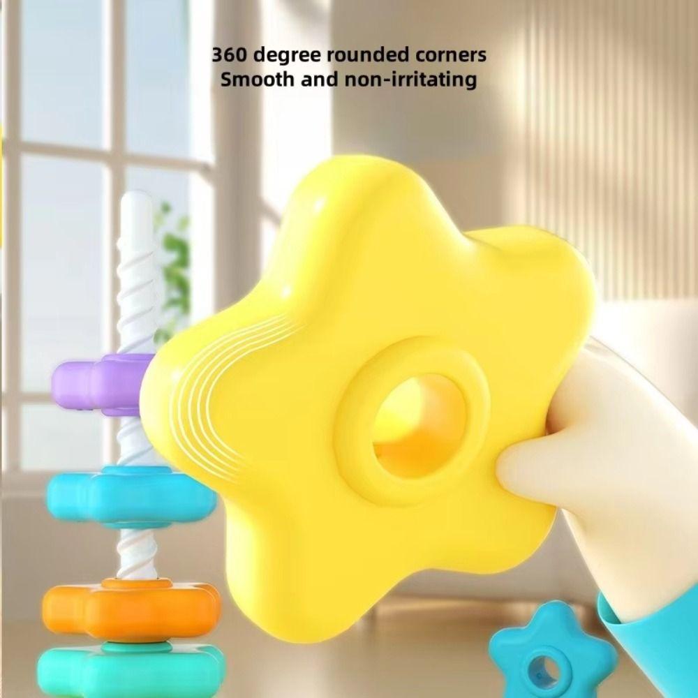 Rainbow Tower Rotating Rainbow Tower Montessori Toy Stacking Rainbow Tower  Children