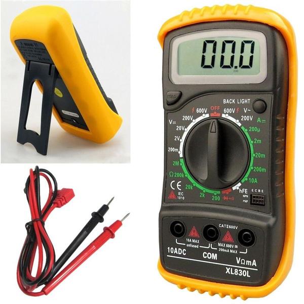 LCD Digital Multimeter Voltmeter Ammeter AC DC OHM Volt Tester Test Current XL830L Multimeter