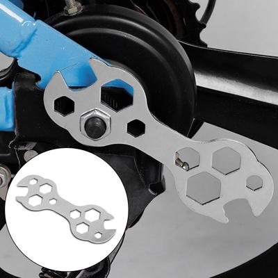 10 In 1 Mini Flat Steel Hexagon Wrench 8-17mm Bike Hex Key Spanner Repair Tools Repair Tool Hex Key Multi Functions