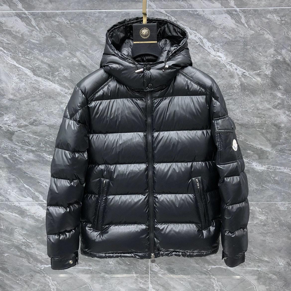 

Men s 2025 European Style Winter Hooded Shiny Down Jacket - Plus Size, Thick, White Duck Down XL=2