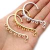 10pcs 60x36mm DIY Earrings Hair Jewelry Making Gold Silver Color Wedding Accessories Copper Metal Bridal Hair Combs Findings