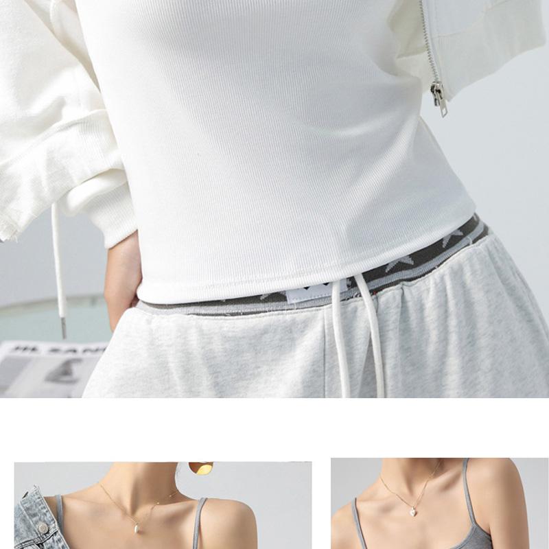 Summer Basic Tanks Spaghetti Strap Camis Solid Stretch Tops for Women Sleeveless Slim Fit Basic Solid Knitted Camisole