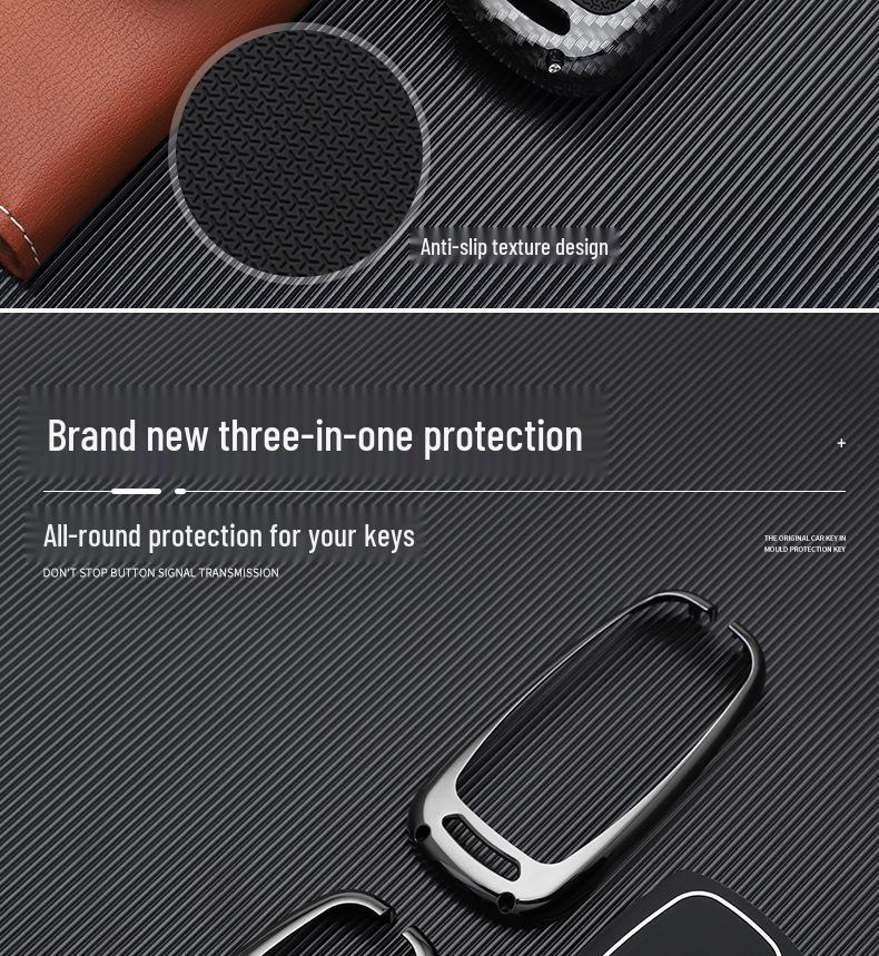 Hongqi Car Key Case - Stylish, Atmospheric Design with Buckle & Personalized Decoration
