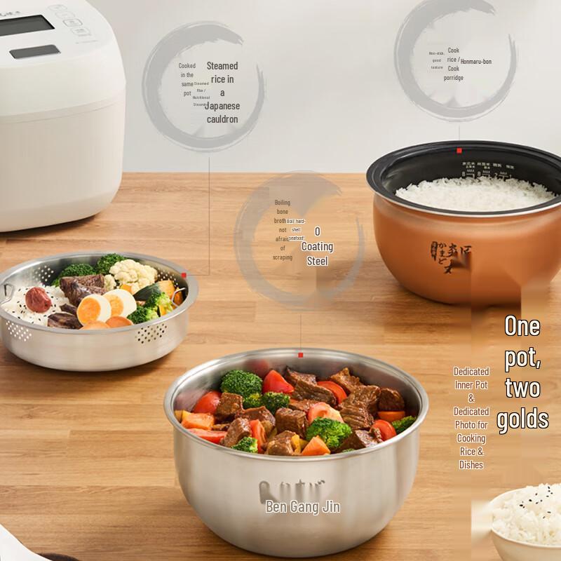 Toshiba Xiaobailu 4L IH Rice Cooker with Binchotan Double Liner CN Plug (adapter Included)