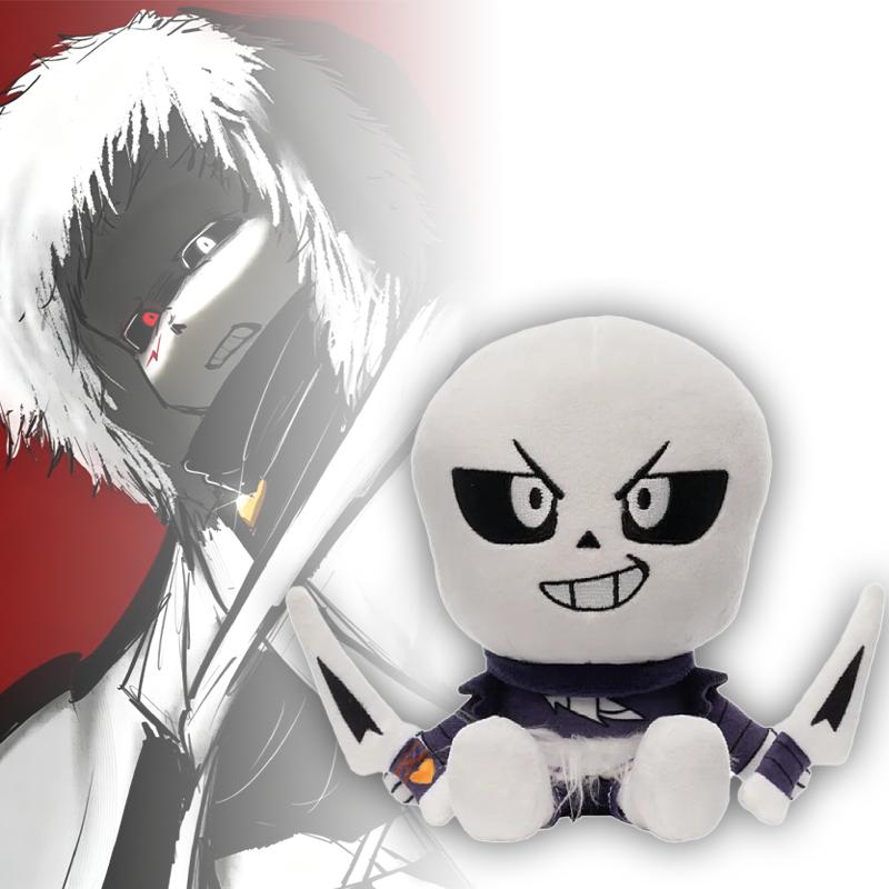 22CM New Undertale Cross Sans Plush Toys Soft Cosplay Cartoon Anime Figure Plushie Peripheral Pillow Doll Fans Kid Birthday Gift