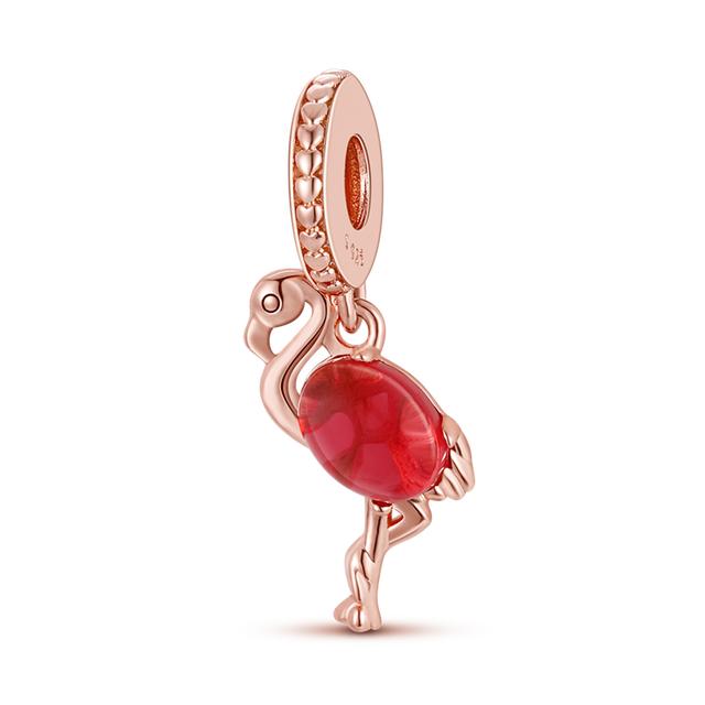 Breloque Charms Original Charms Fit Charmhub Bracelet Sterling Silver 925 Flamingo Balloon Cz Shape Pendant Silver 925 Jewelry