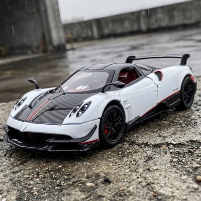 1:24 Pagani Huayra BC Hypercar Alloy Sports Car Model Diecast Metal Racing Car Model Sound And Light Pull Back Car Birthday Gift