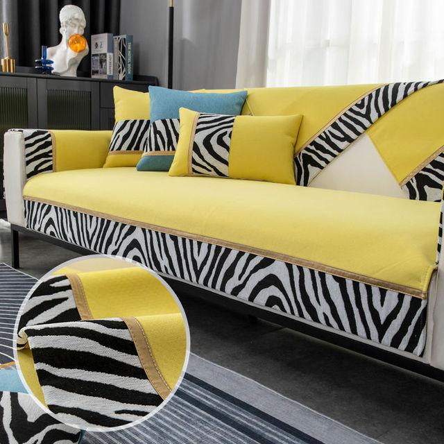 Almofada de sofá de chenille simples, padrão engrossado, decoração de sala de estar, combinação de almofada de sofá, antiderrapante, cobertura de móveis, pano