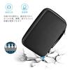 ProCase Gadget Pouch, Waterproof EVA, Large Capacity, 3-Layer Black L