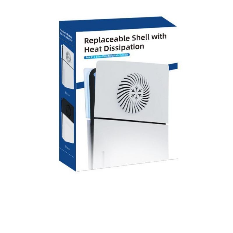 

Лицевые панели с вентиляционным отверстием для консолей PS5 Slim Disc / Digital Edition, пластиковая сменная защитная пластина 21.5*12.5*16cm белый