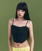 Peullijeunopallou Lilian Shirring Sleeveless Top (Cool Charcoal)