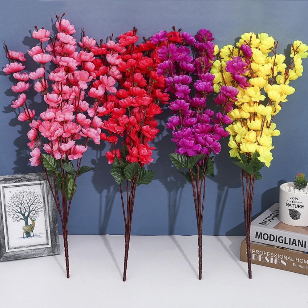 

Bride Bouquet Artificial Flowers 7 Heads Silk Petals Wedding Party Supplies