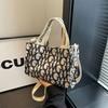 Borsa a Spalla in Tela Elegante e Delicata Stile di Strada Piccola Borsa a Mano Borsa a Tracolla con Lettere