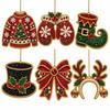 6pcs/set Acrylic Round Board Suncatcher Craft Kit Christmas Decor Craft  Christmas Festival