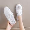 Single net flat-soled women's shoes 2025 new breathable ins versatile mesh surface summer ultra-light and thin board shoes white shoes trendy shoes