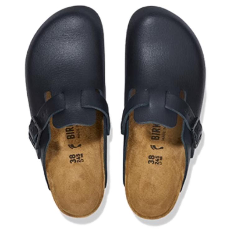 Birkenstock buckle leather slippers 1025979