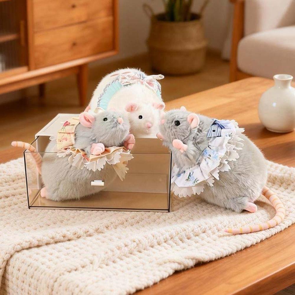 Stuffed Animals Fluffy Mouse Stuffed Simulation Stuffed Rat Adorable Plush Mouse Doll  Boys Girls