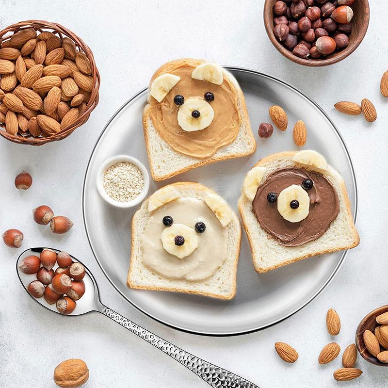 Metal Round Plate Camping Dishes Rust-Proof Stackable Food Serving Plate for Salad Fruit Dessert Snack Home Outdoor Dinner Plate