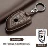 Genuine Leather Auto Smart Key Fob Cover Case Housing Fit For Bmw X1 X3 X5 X6 X7 1 3 5 6 7 Series G20 G30 G11 F15 F16 G01 G02 F48 Keyless Key Fob