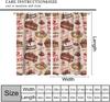 Coffee Cake Fruit Dessert Curtain, Coffee Shop Bakery Inspired Tasty Cupcake Pattern Rod Pocket Window Treatments for Bedroom
