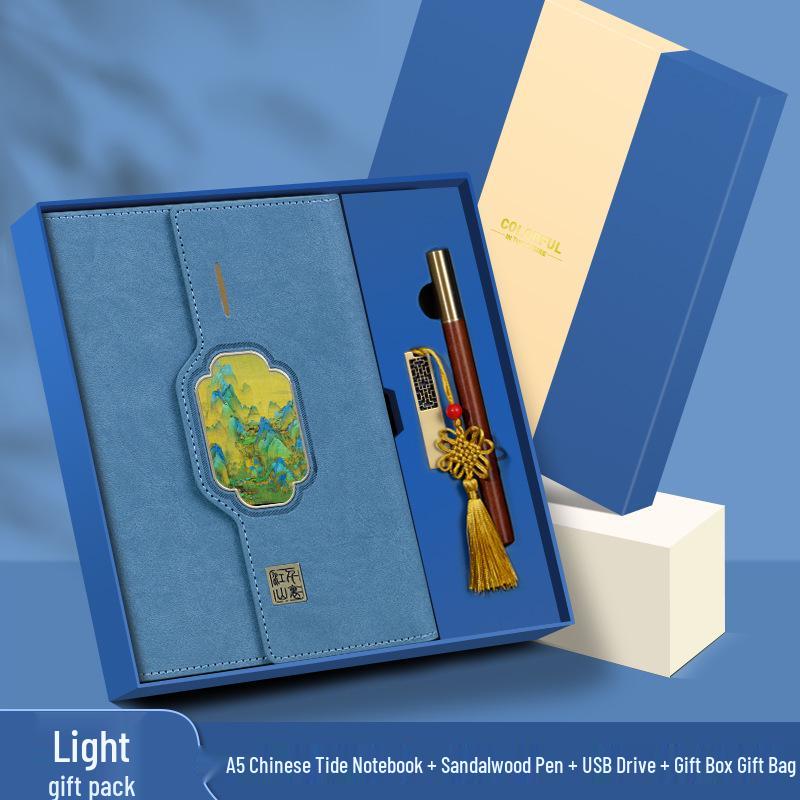 Custom Retro Laptop Gift Set with Notebook and Logo