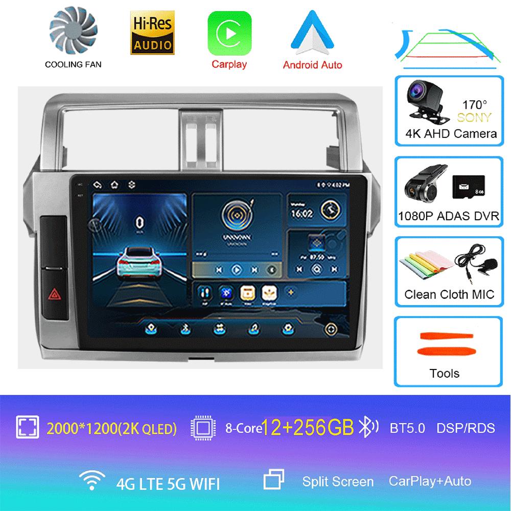 Android 14 Car multimedia Video player radio Stereo For Toyota Land Cruiser Prado 150 2013 2014 2015-2017 7862 2din GPS Carplay