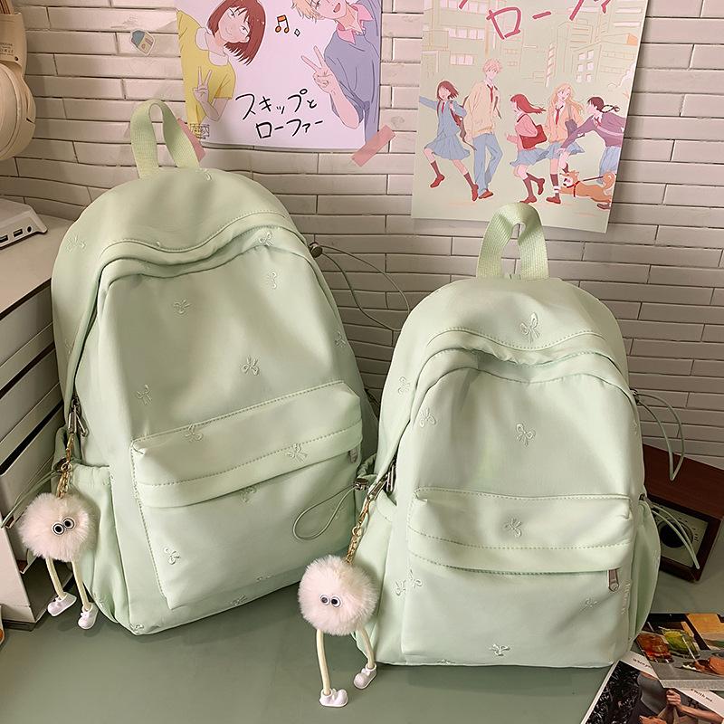 Schoolbag high-value schoolbag female college students simple and cute backpack female large-capacity schoolbag lightweight junior high school 