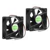 Security-01 Pachet de 2 buc 80mm x 80mm x 25mm 8025 12V DC 0.20A Rulment cu bile Fără perii Ventilator de răcire cu 2 pini