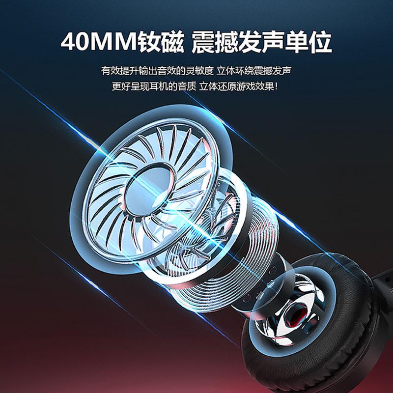 Orlange Computer Gaming Headset 3.5mm Round Hole Cable E-sports Chicken Listening Position Recognition 7.1 Universal