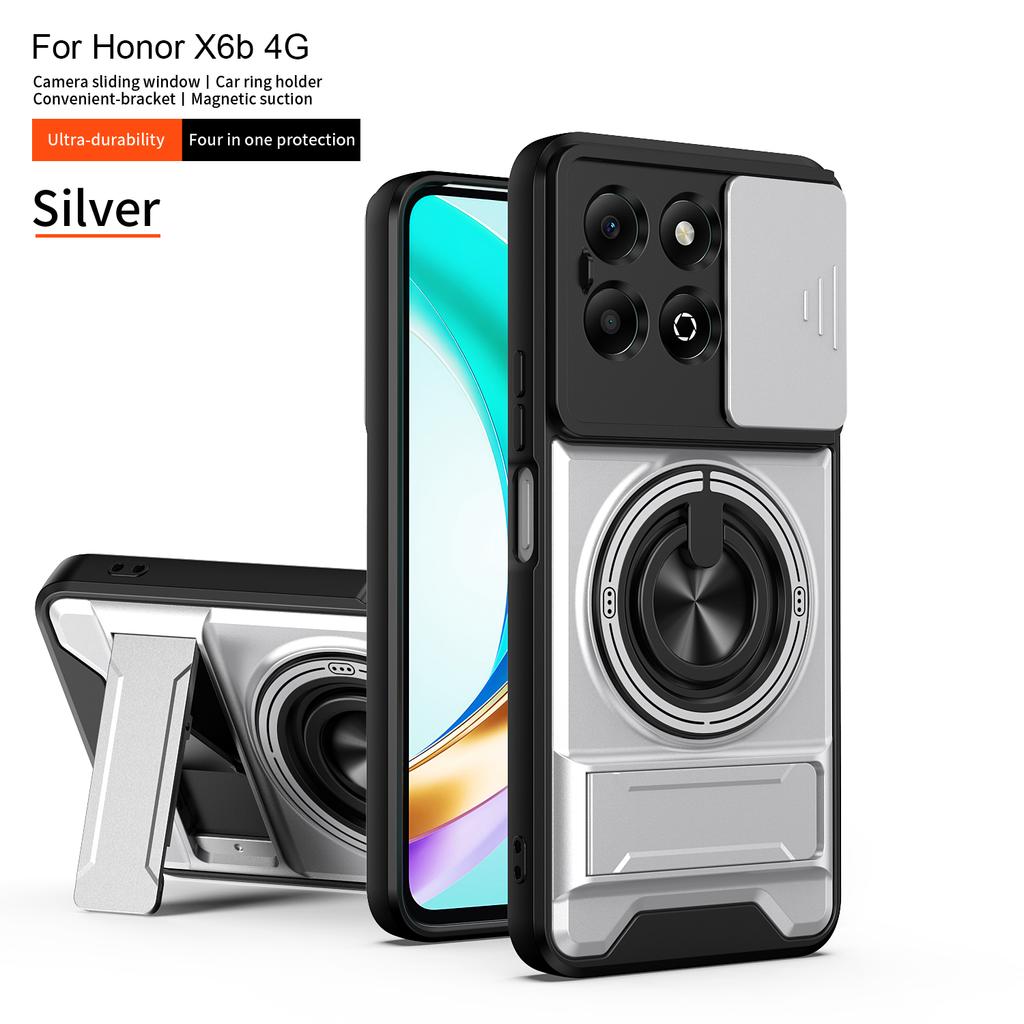 For Honor X6b Case Honor X6b Plus Cover Honor X6c Phone Case Magnetic Holder Military Armor Camera Protection Cover