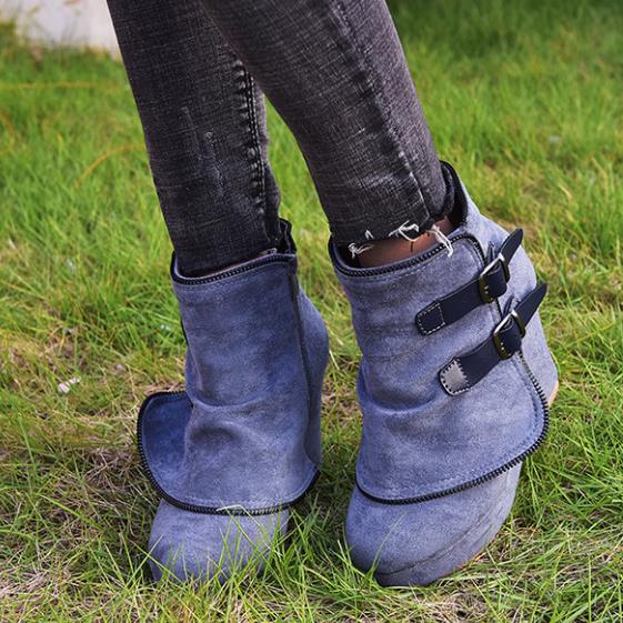 2026 New Autumn Winter Chunky Ankle Boots Women's Warm Handmade Fashion Retro Mom Ladies Boots