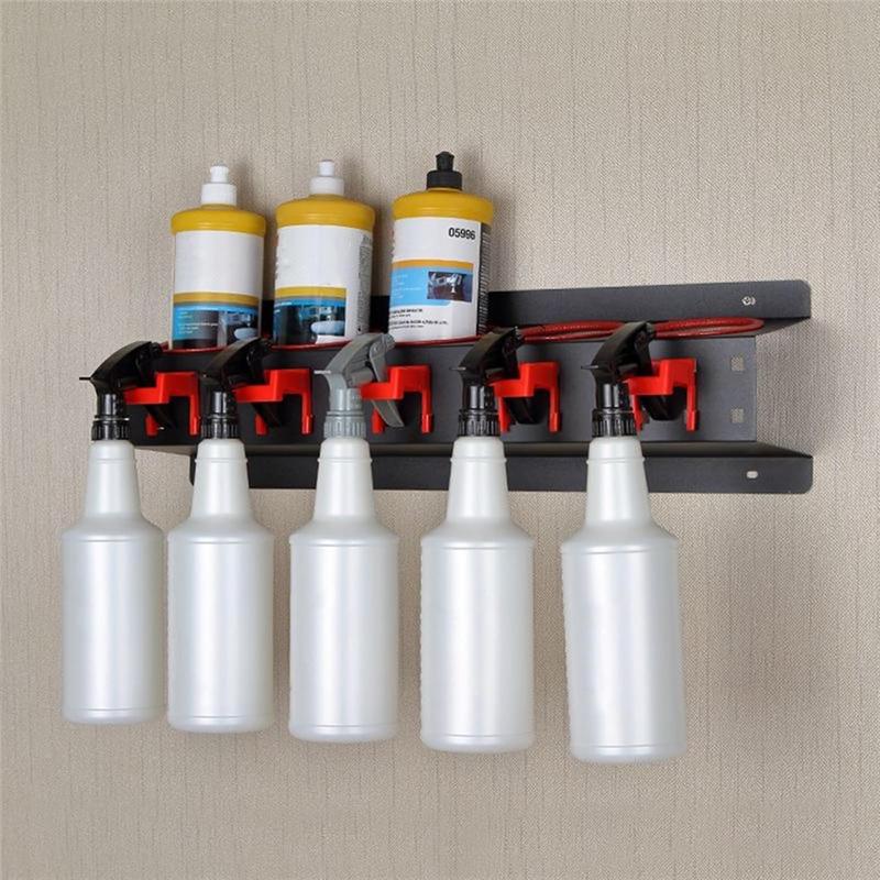 Squirt Bottle Holder Wall Mount, Squirt Can Holder Car Detailing Organizer With Car Detailing Brush Set-A87Q