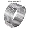 6-8 Lnch/9-12 Lnch Cake Slicer 7 Layer Food Grade Easy To Clean Cut Evenly Stainless Steel Adjustable Round Cake Cutter Ring Kitchen Gadget
