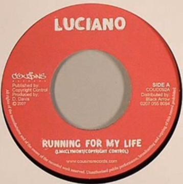 

7inch Record LUCIANO - Running For My Life COUD092 Cou$ins Records 2007 UK Reggae, Ska & Dub Used