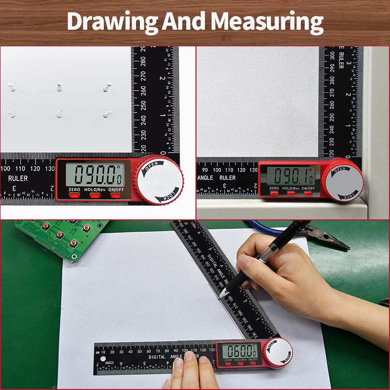 Best Price High Precision Measuring Tools Digital Angle Finder Protractor 200mm, 2 in 1 Miter Saw Protractor, Angle Finder Ruler
