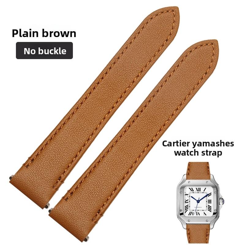 Cinturino per orologio in pelle di mucca di alta qualità Per Cartier Santos WSSA0010 WSSA0018 uomo donna Rilascio rapido Braccialetto in vera pelle 19mm 21mm