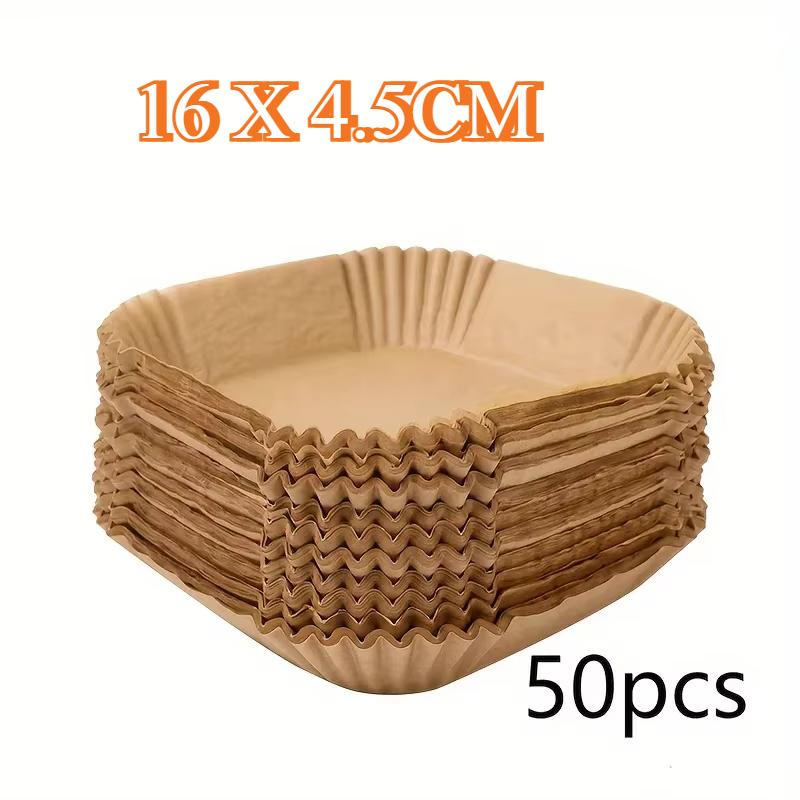 50/100PCS Air Fryer Disposable Paper Liner For Air Fryer Silicone Oil Paper Absorbing Special Paper Pad For Food Plate