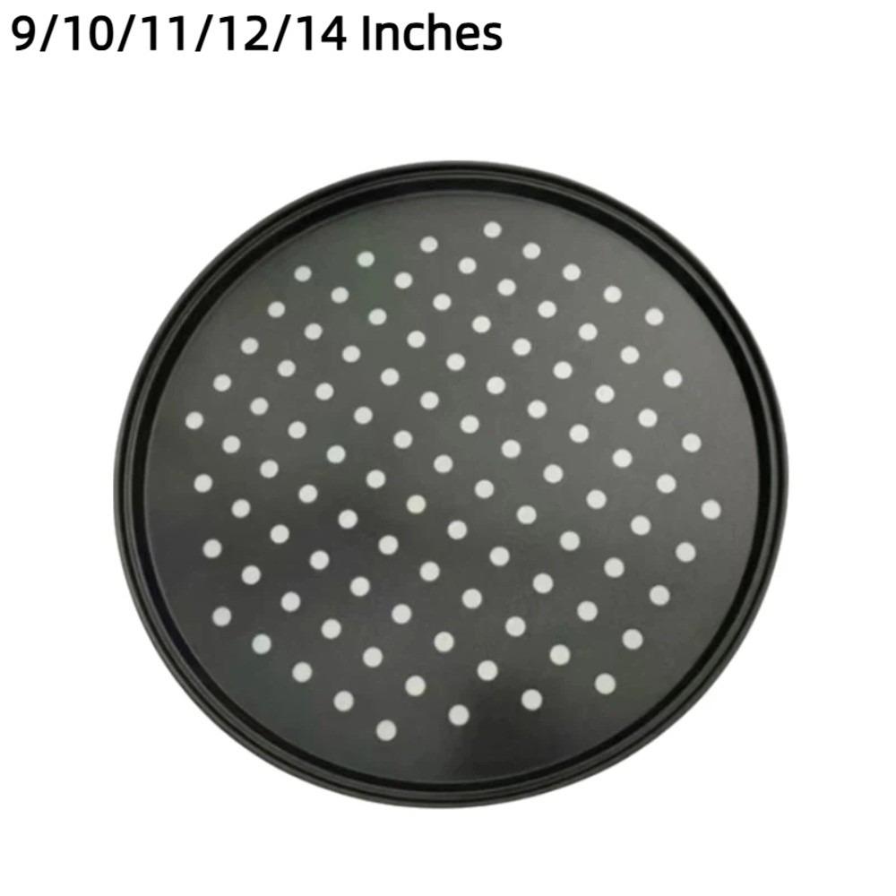 Non Stick Perforated Pizza Pan Set 9/10/11/12/14 Inch Cooking Plate Crispy & Bubbly