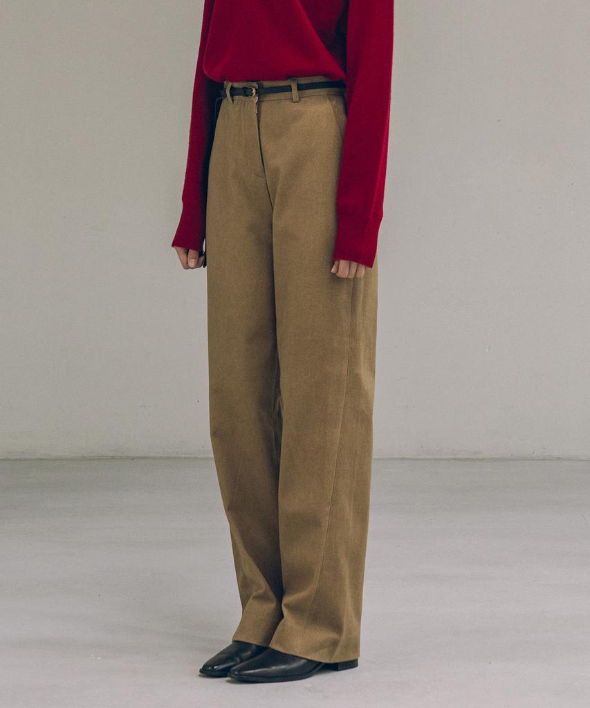 Siyajyu Sipt7138 Brushed Cotton Formal Pants_Camel Brown