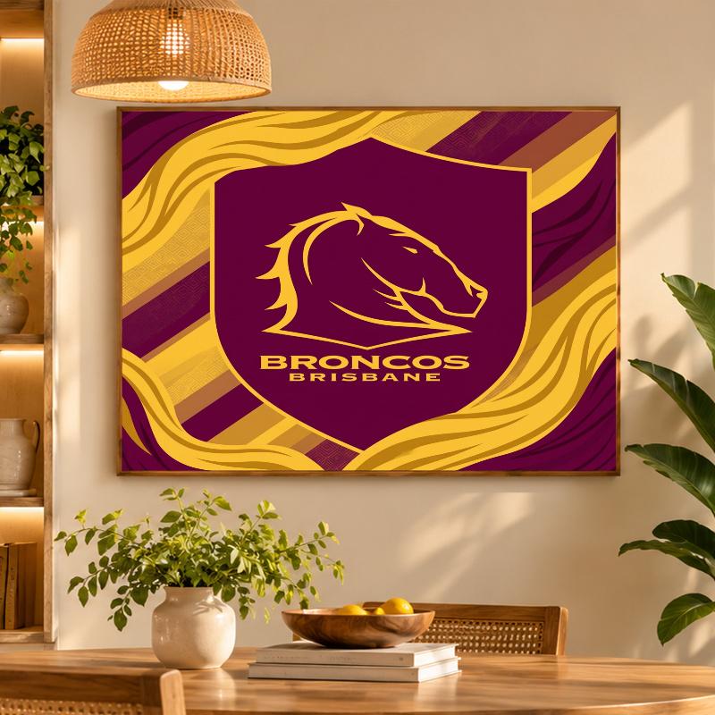 5D Diamond Painting Brisbane Broncos DIY Full Drill Diamond Art Kit Home Decoration
