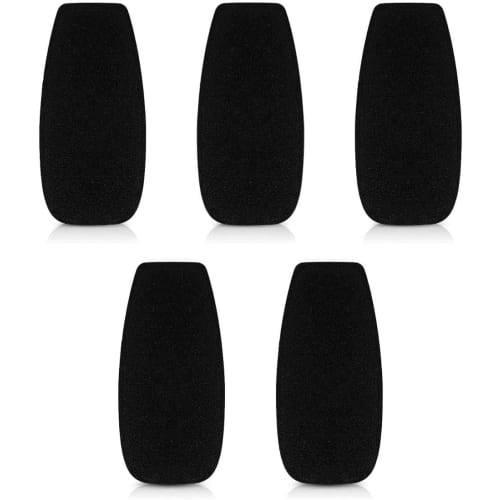 4.8cm Long Headset Intercom Microphone Windshield, Microphone Sponge, 12mm Inner Diameter, High-Density Microphone Sponge, Thick Sponge Microphone Win