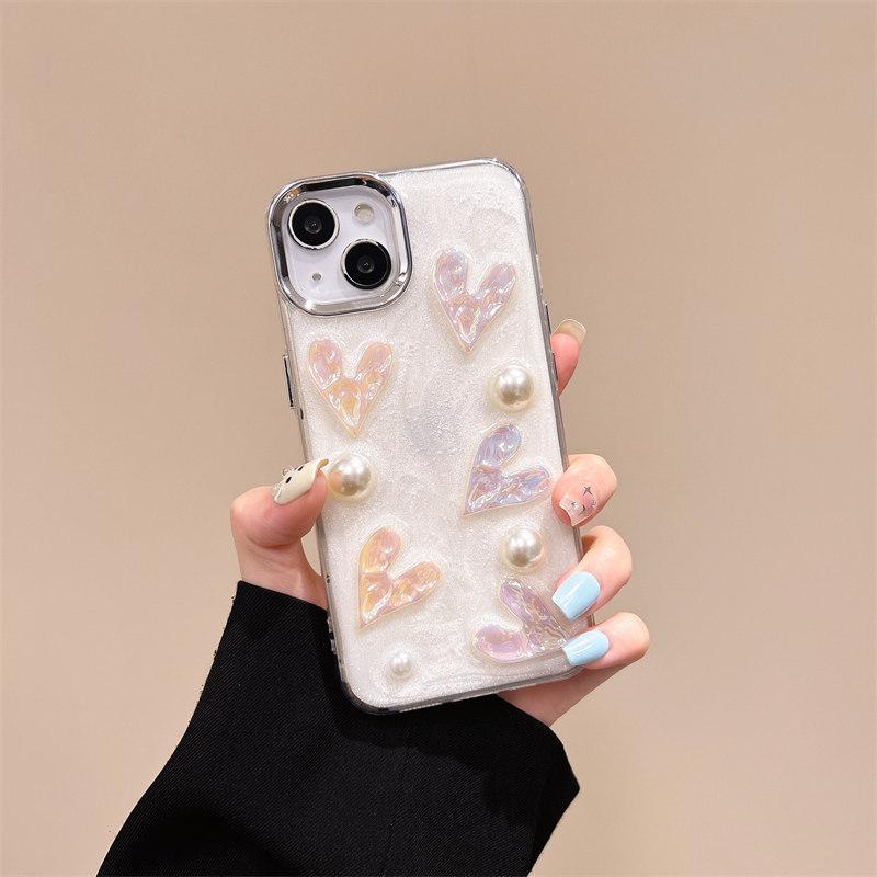 

Роскошный чехол для телефона с металлическим кольцом и 3d плиссировкой «Любовь» для iPhone 15 Pro Max 14 13 12 Pro 11, защитный чехол «все включено» iPhone 11