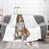 Sheltie Dog Blankets Soft Warm Flannel Throw Blanket Bedspread for Bed Living room Picnic Travel Home Couch