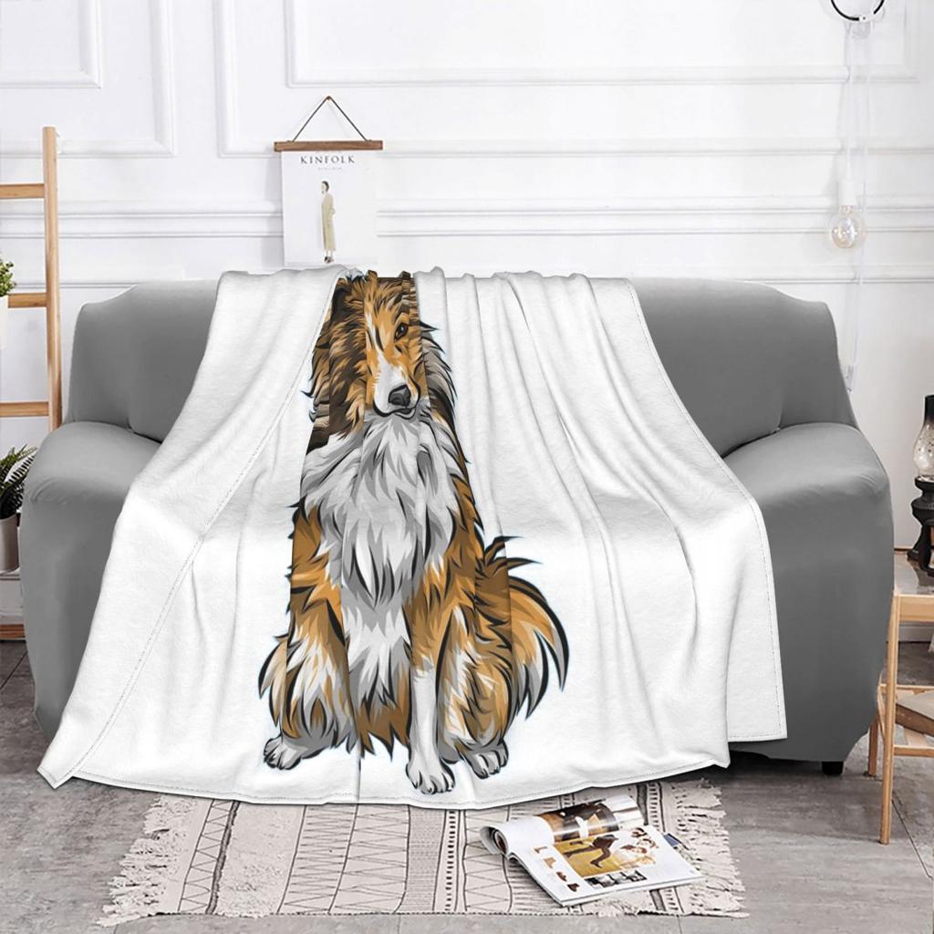 Sheltie Dog Blankets Soft Warm Flannel Throw Blanket Bedspread for Bed Living room Picnic Travel Home Couch