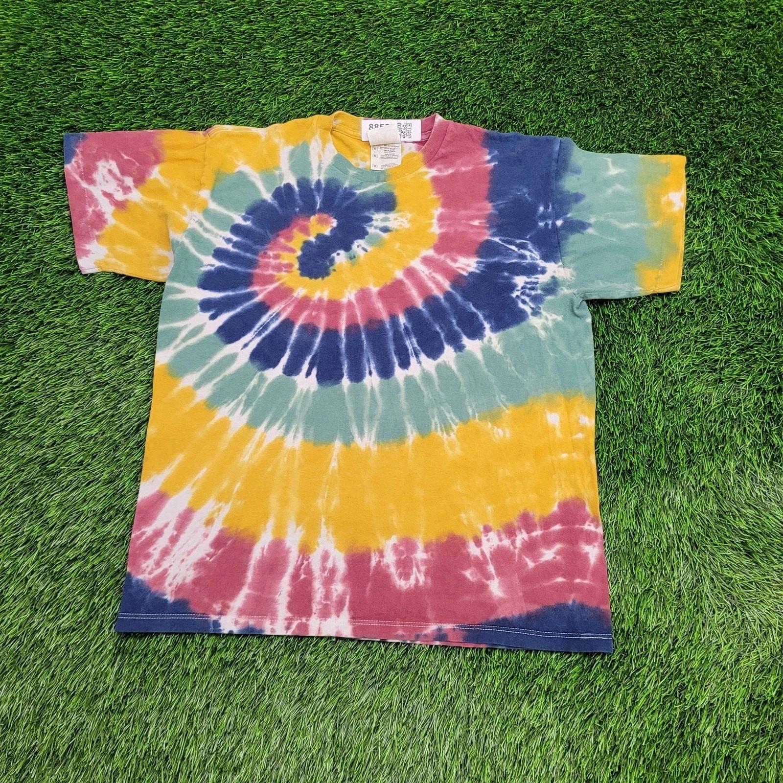 

Vintage 90s Psychedelic Swirl Tie-Dye Shirt Medium 20x24 Hippie S