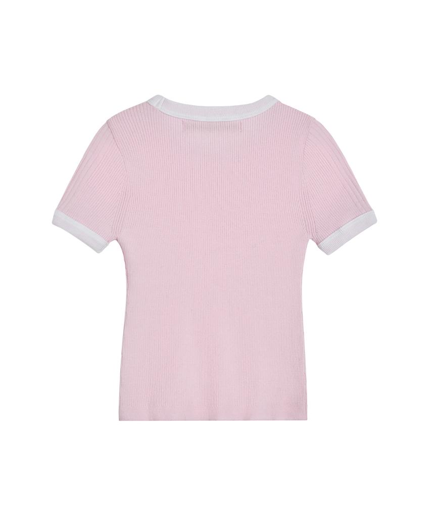 REST&RECREATION Ribbed Coloration Knit - Pink