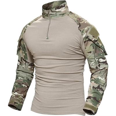 Top Tactic Camuflaj cu Mânecă Lungă, cu Uscare Rapidă, pentru Exterior, Bărbați